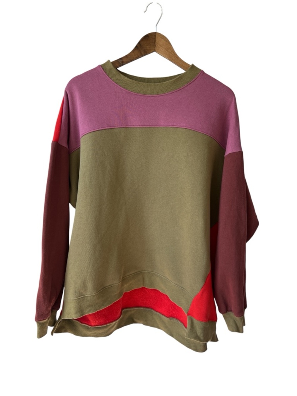 BLANK NYC Colorblock Oversized Crewneck Size Large